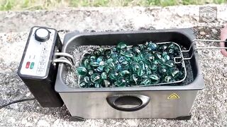 EXPERIMENT 10000 MARBLES in FRYER 300°C