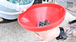 EXPERIMENT Car vs 1000 Marbles in Balloon Crushing Crunchy & Soft Things by Car
