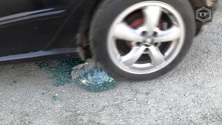 EXPERIMENT Car vs 1000 Marbles in Balloon Crushing Crunchy & Soft Things by Car