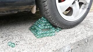 EXPERIMENT Car vs 1000 BIG Marbles Crushing Crunchy & Soft Things by Car