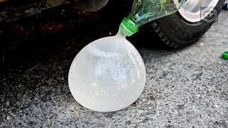 EXPERIMENT Car vs Coca Cola Fanta Sprite Balloons