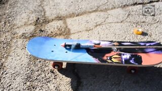 EXPERIMENT SKATEBOARD WITH FIRECRACKER ROCKET ENGINE