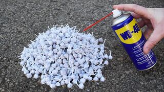 EXPERIMENT 1000 SNAPPERS FIRECRACKERS vs WD-40