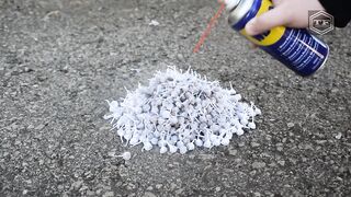 EXPERIMENT 1000 SNAPPERS FIRECRACKERS vs WD-40