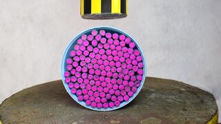 EXPERIMENT FIRECRACKERS vs HYDRAULIC PRESS