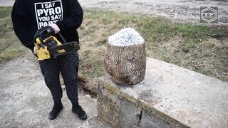 EXPERIMENT 10000 SNAPPERS FIRECRACKERS vs CHAINSAW