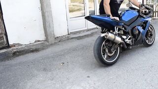 EXPERIMENT PING PONG BALLS in MOTORCYCLE EXHAUST