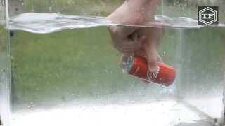 EXPERIMENT OPENING COCA COLA CAN UNDERWATER