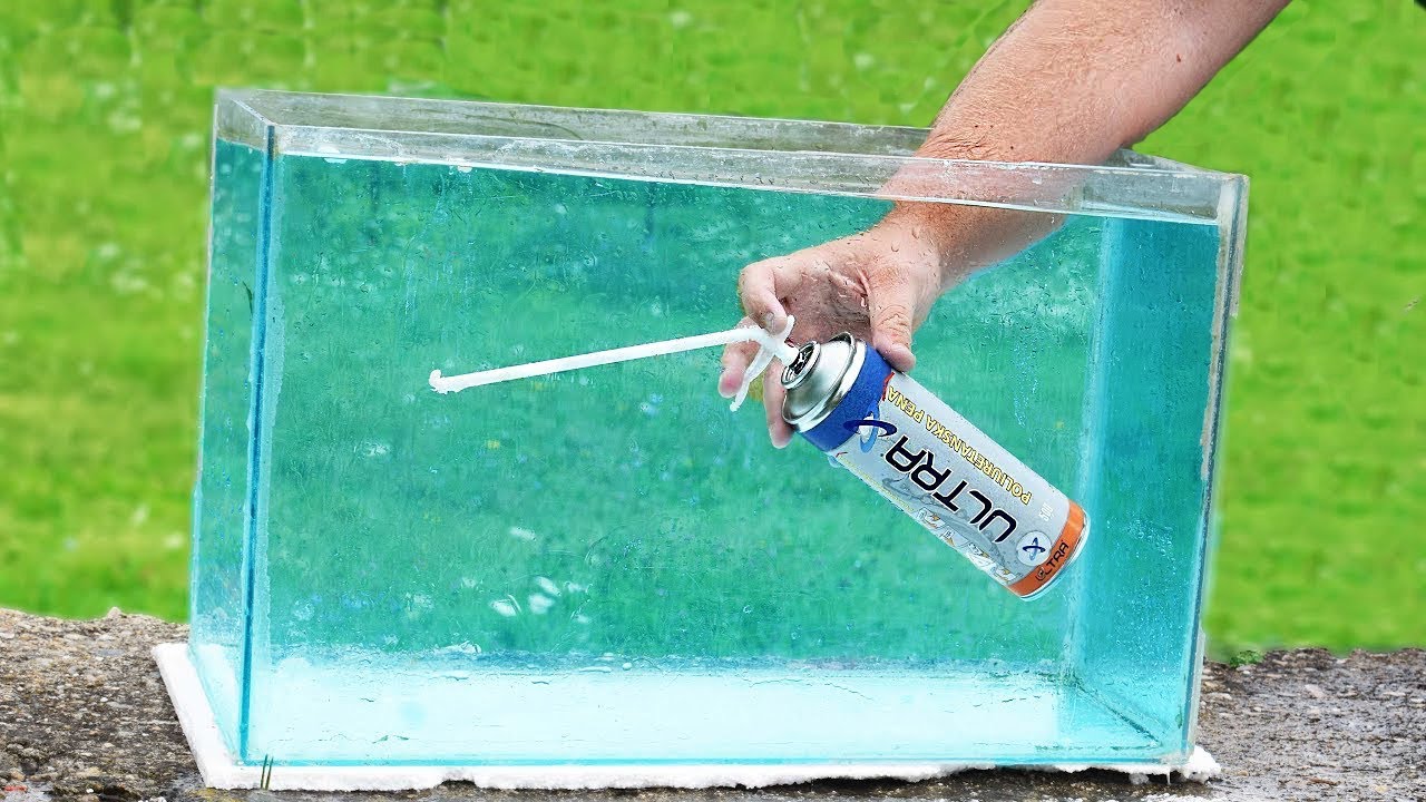 EXPERIMENT SPRAYING POLYURETHANE FOAM UNDERWATER