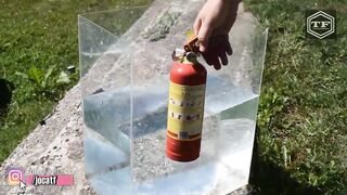 EXPERIMENT OPENING FIRE EXTINGUISHER UNDERWATER