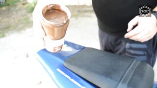 EXPERIMENT NUTELLA IN MOTORCYCLE EXHAUST
