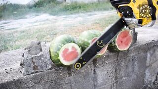 EXPERIMENT CHAINSAW vs 3 WATERMELONS