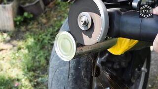 EXPERIMENT MOTORCYCLE EXHAUST vs TENNIS BALL