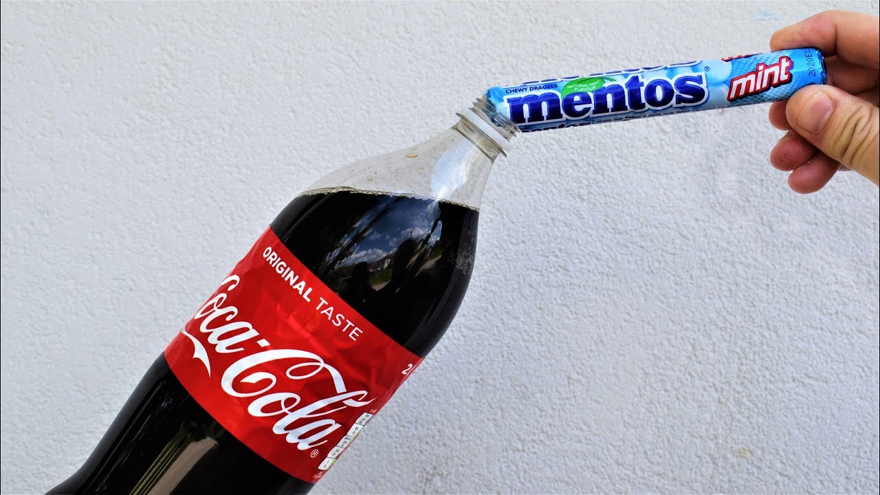 video coca cola con mentos