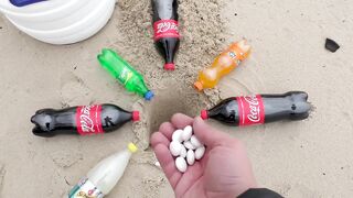 Experiment: Coca Cola, Fanta, Sprite vs Mentos Underground! SUPER reaction!