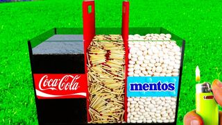 Experiment: Coca Cola VS Mentos Vs Matches