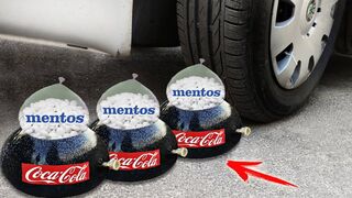 Crushing Crunchy & Soft Things by Car! Coca Cola and Mentos