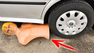 Crushing Crunchy & Soft Things by Car! Experiment: Car Vs STRETCH ARMSTRONG!