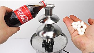EXPERIMENT: What Happens if You Put COCA COLA and MENTOS on Chocolate Fountain