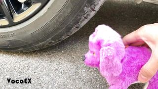 Crushing Crunchy & Soft Things by Car - Satisfying videos - Car vs Dog (Toy)