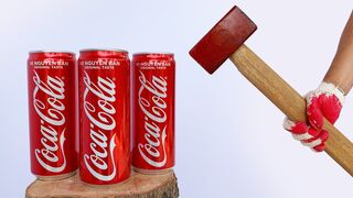 EXPERIMENT: HAMMER VS COCA-COLA | Smashing Things By Hammer