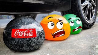 Experiment Car vs Coca Cola, Fanta, Mirinda in Water Balloons |Crushing Crunchy & Soft Things by Car