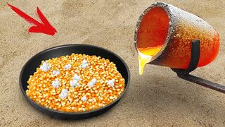 Experiment: Fried Popcorn on Lava 