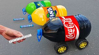 XXL Coca Cola, Fanta & Sprite  Rocket with Mentos 