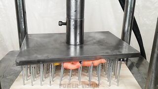 Stretch Armstrong on Nail Beds (Hydraulic Press Experiment)