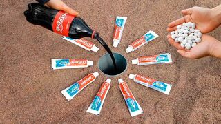 Experiment: Coca Cola, Toothpaste and Mentos Underground!