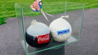 Experiment: Giant Balloons of Coke and Mentos