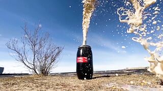 Experiment: Coca Cola and Mentos in a Barrel