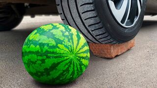 Crushing Crunchy & Soft Things by Car! - Experiment: Watermelon VS Car