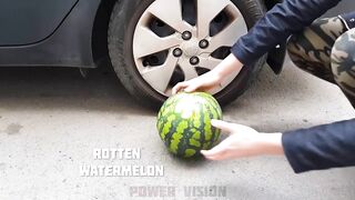 Crushing Crunchy & Soft Things by Car! - Experiment: Watermelon VS Car