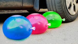 Crushing Crunchy & Soft Things by Car! - Experiment: Car Vs Balloons