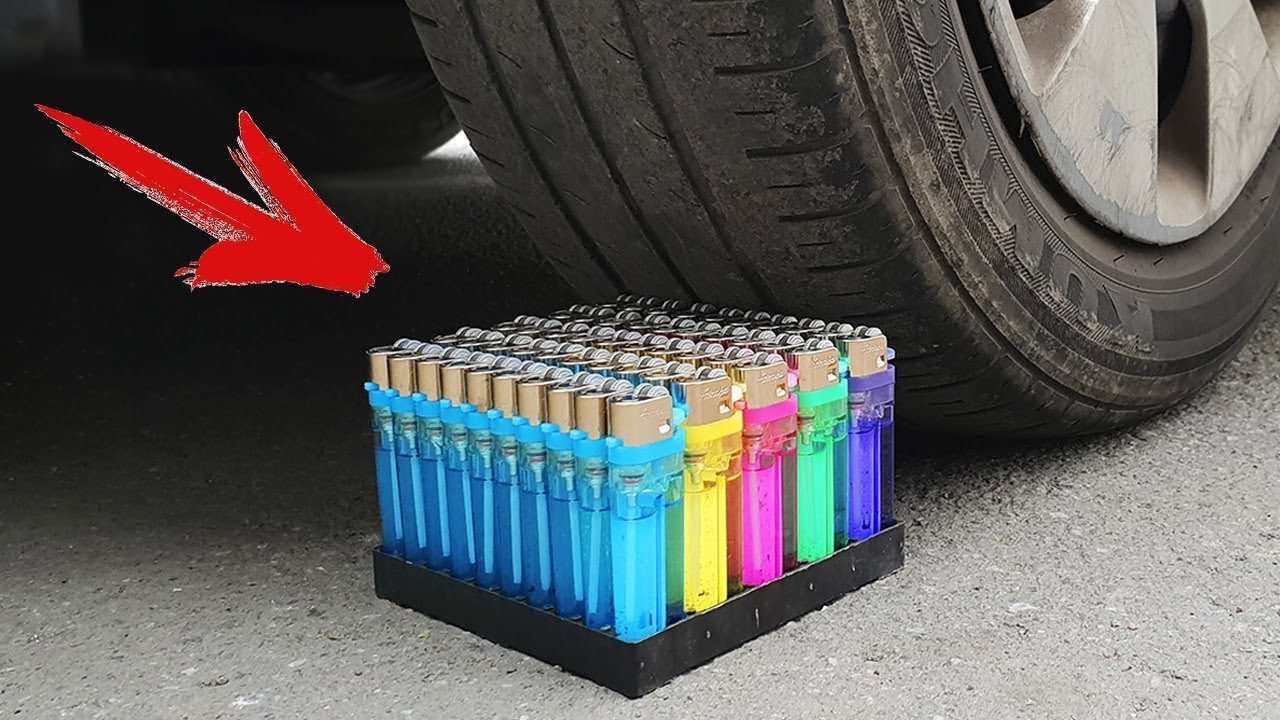 Experiment Car Vs Lighters