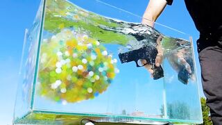 Experiment: Gun and Giant Balloon Under Water