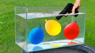 Experiment: Gun and Balloons Under Water