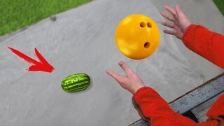 Experiment: Bowling Ball Vs Watermelon