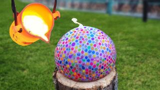 Experiment: Lava Vs Balloon with Orbeez