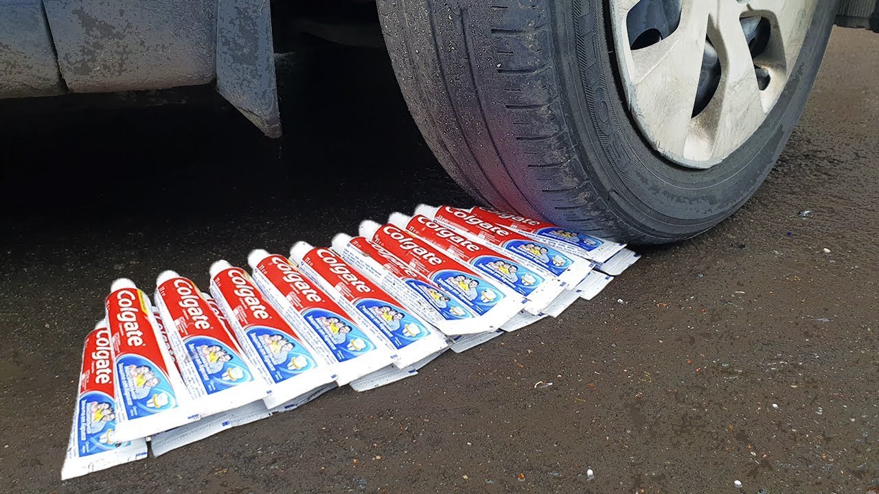 Experiment Car Vs 50 Toothpaste