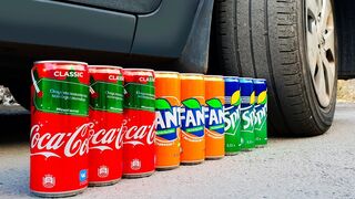 Experiment: Car Vs Coca-Cola, Fanta, Sprite!