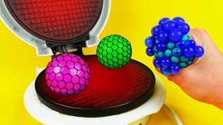 What if to Drop TOYS SLIME ANTISTRESS into Waffle Maker