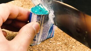 EXPERIMENT Glowing 1000 degree KNIFE VS Toothpaste