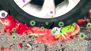 Experiment Car vs Hulk, Watermelon, Coca-Cola | Crushing Crunchy & Soft Things by Car | Woa Doodles