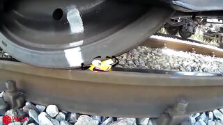 Experiment: Train vs Cars Toy | Satisfying Experiment - Woa Doodles
