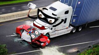 Container Trucks Go Wrong, Crash Police Car | Funny Car Fails Compilation - Woa Doodles