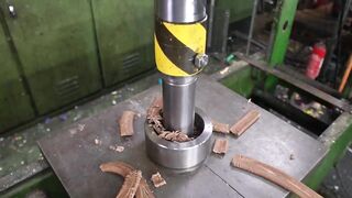 Crushing Candles with Steel Worm Press Tool