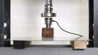 How Strong is Hardened Glass? Hydraulic Press Test!