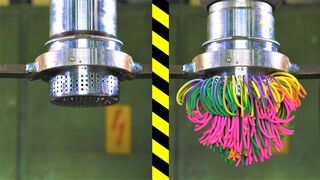 Crushing Things to Spaghetti with Hydraulic Press | ASMR Crushing!